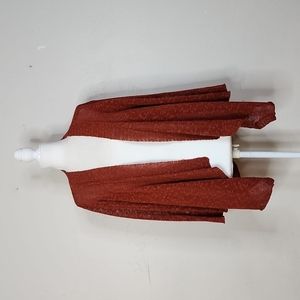 Eileen Fisher Rust Colored Shawl Collar Open Front Cardigan Size 1X